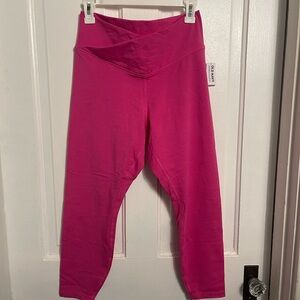 NWT Old Navy Crossover Powerchill Leggings Hot Pink Size Large Petite